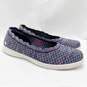 Skechers Blue and Pink Flats Casual Slip-On Loafers